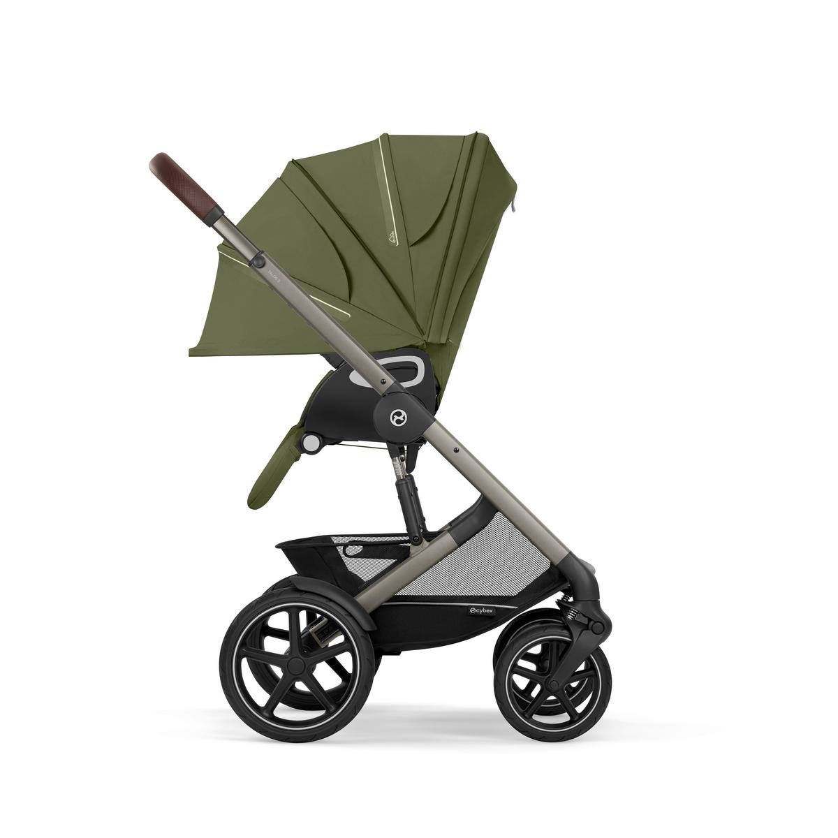 KINDERWAGEN  TALOS S LUX TPE  Moss Green  - Taupe/Khaki, Basics, Kunststoff/Textil (91/60,5/110cm) - cybex GOLD
