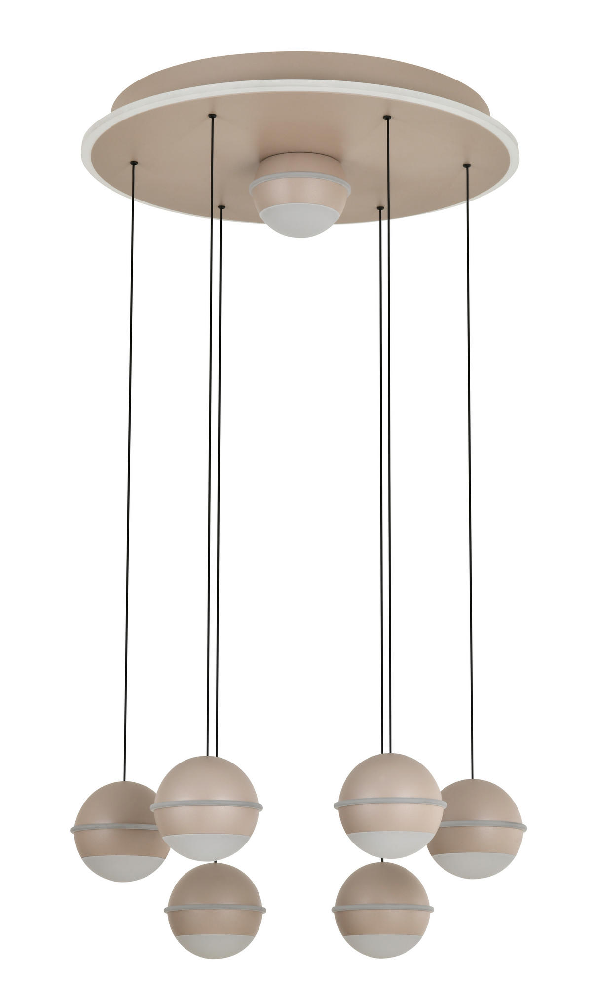 LED-HÄNGELEUCHTE Biarritz 46/150/46 cm  - Sandfarben, Design, Kunststoff/Metall (46/150/46cm)