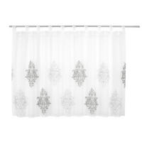 KURZGARDINE  140/80 cm  - Silberfarben/Weiß, Basics, Textil (140/80cm)