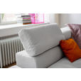 ECKSOFA in Feincord Silberfarben  - Silberfarben/Schwarz, KONVENTIONELL, Kunststoff/Textil (219/311cm) - Hom`in