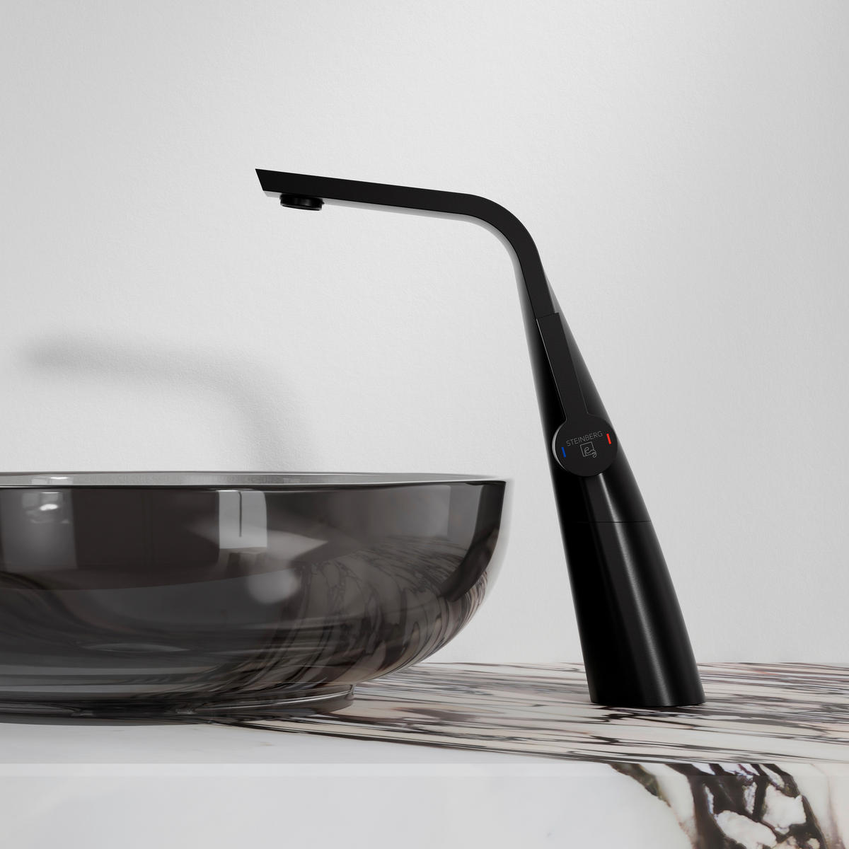 WASCHTISCHARMATUR 260 1700 1 S  - Schwarz, MODERN, Metall (6,1/27,9/23,7cm)