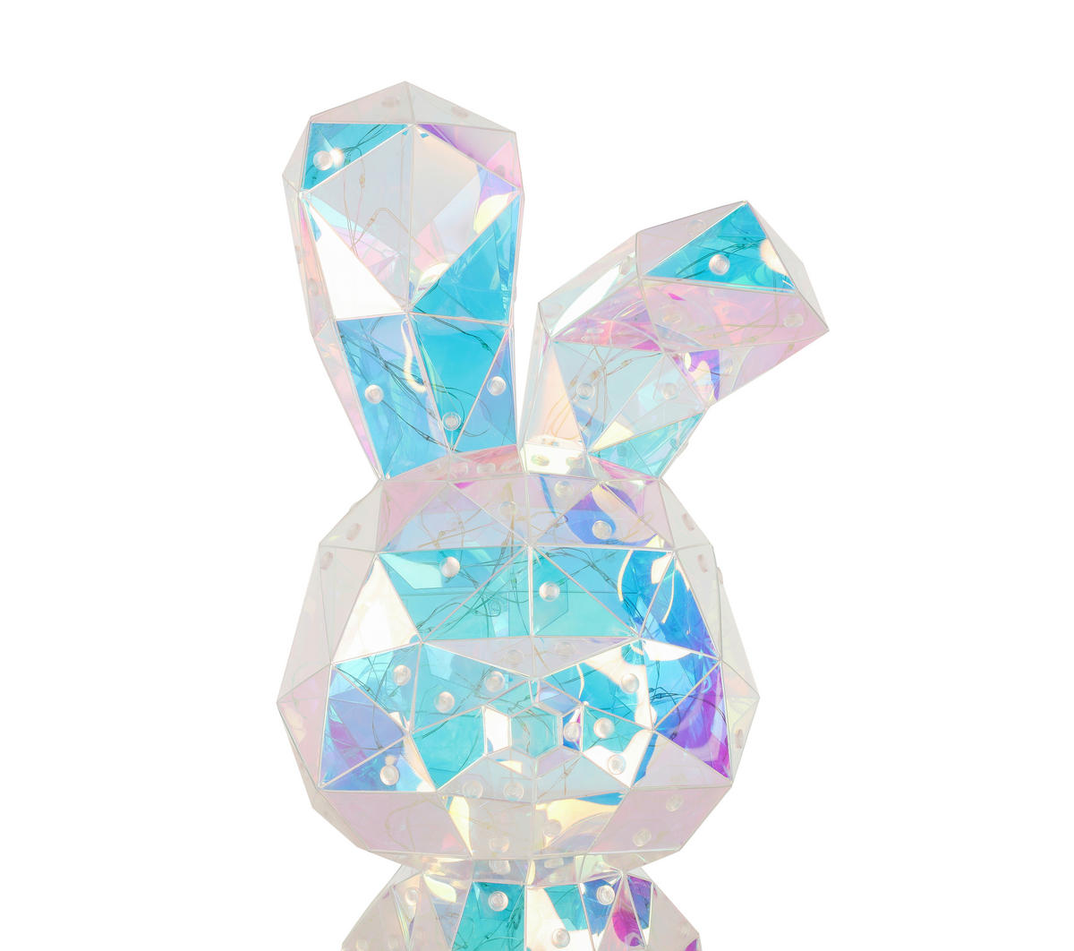 LED-DEKOLEUCHTE Hase 20/20/41 cm   - Transparent/Perlmutt, Design, Kunststoff (20/20/41cm) - Novel