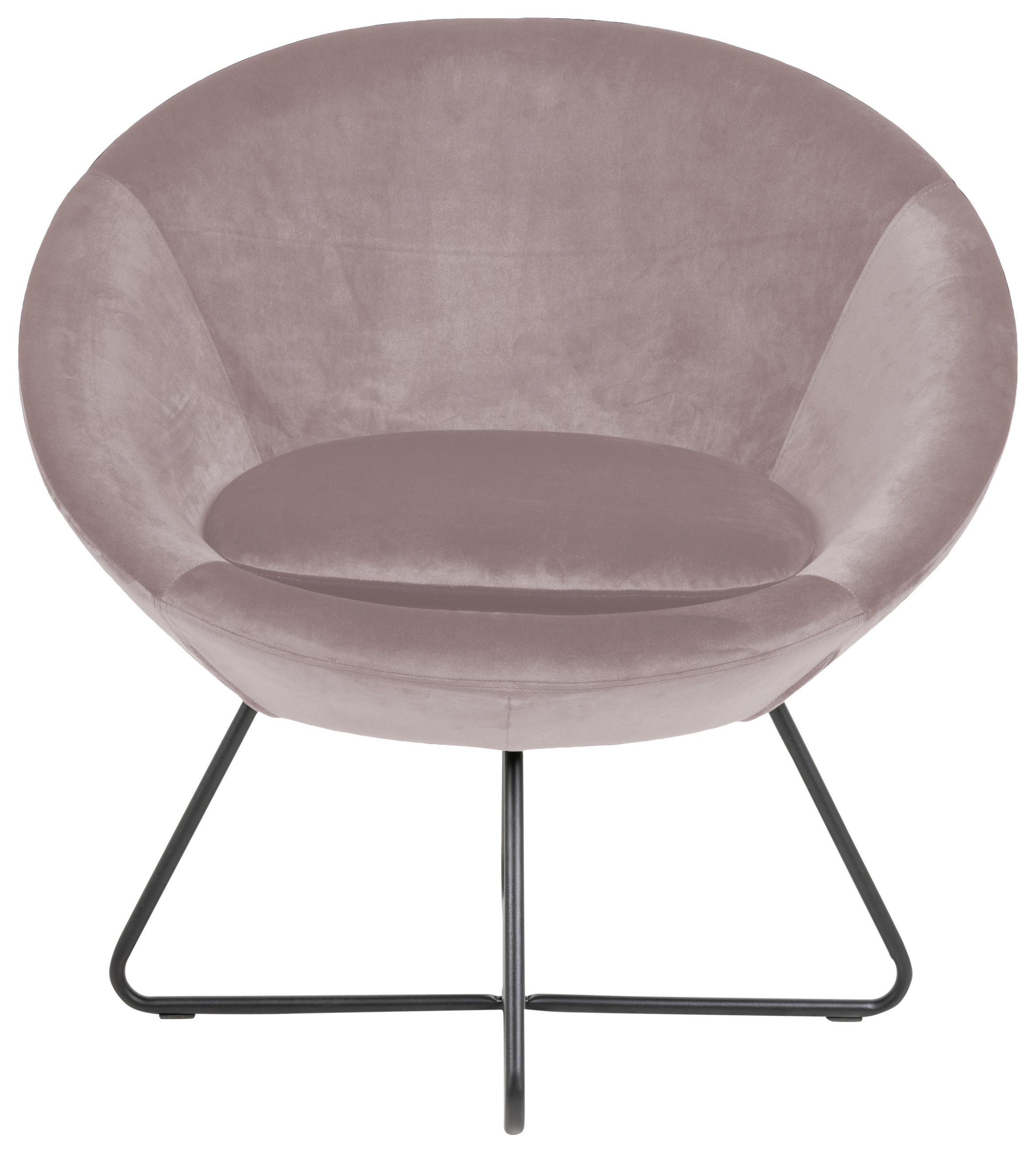 FOTELJA 82,0/79,0/72,5 cm , ružičasta  - ružičasta/crna, Trendi, tekstil/metal (82,0/79,0/72,5cm) - Carryhome