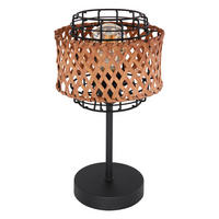 TISCHLEUCHTE 17/32 cm   - Dunkelbraun/Schwarz, Natur, Naturmaterialien/Metall (17/32cm) - Globo