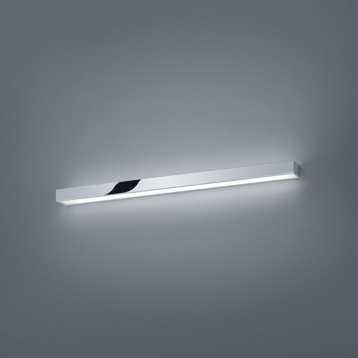 LED-WANDLEUCHTE 90/4,5/8 cm   - Chromfarben, Design, Glas/Metall (90/4,5/8cm) - Helestra