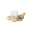 VASE 8 cm  - Klar/Ecru, Natur, Glas/Holz (16/9/8cm) - Ambia Home