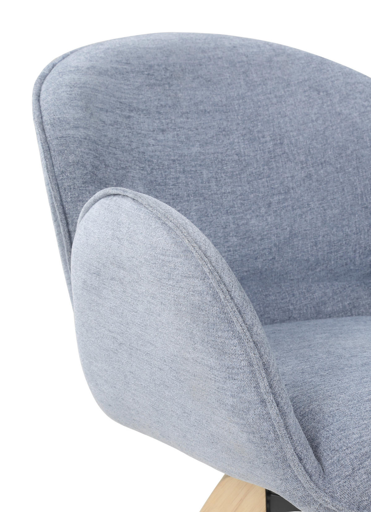 ARMLEHNSTUHL in Holz, Textil Blau, Hellbraun  - Hellbraun/Blau, Basics, Holz/Textil (61/82/63,5cm) - Tom Tailor