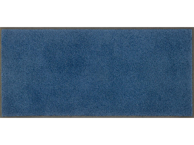 LÄUFER 35/75 cm wash+dry Blau  - Blau, KONVENTIONELL, Kunststoff/Textil (35/75cm) - wash+dry