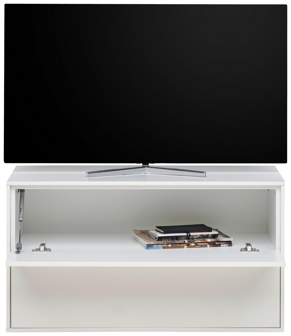 TV-ELEMENT 90,9/52/40 cm Weiß  90,9/52/40 cm  - Weiß, Design, Holzwerkstoff (90,9/52/40cm) - home24