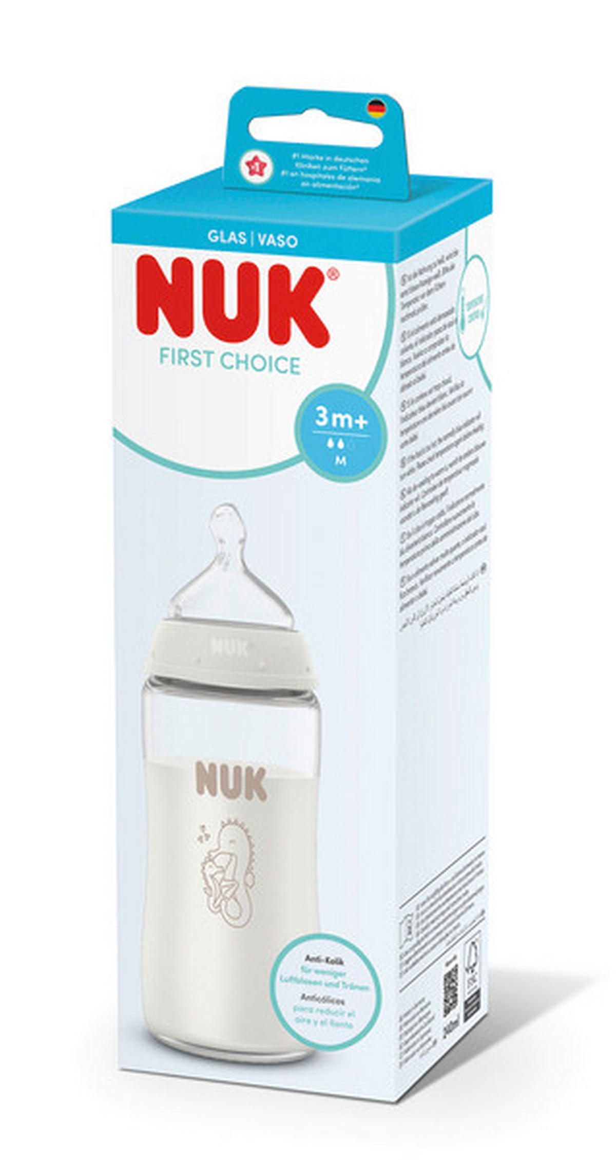 BABYFLASCHE FIRST CHOICE 240 ml  - Weiß, Basics, Glas (240ml) - NUK