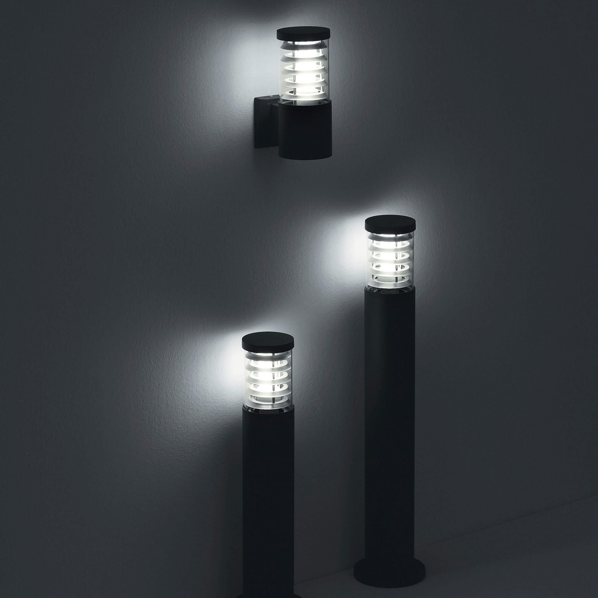 AUßENLEUCHTE 15,5/60,5 cm   - Anthrazit, Design, Glas/Metall (15,5/60,5cm) - Ideal Lux