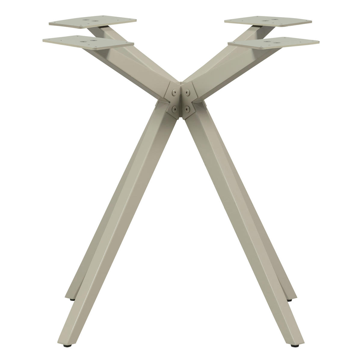 TISCHGESTELL   - Grau, MODERN, Metall (80/72/80cm) - Livetastic