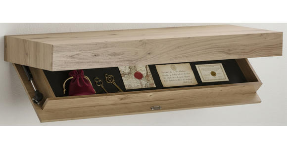 WANDREGAL  - Eichefarben, Basics, Holzwerkstoff (80/7/24cm) - Xora