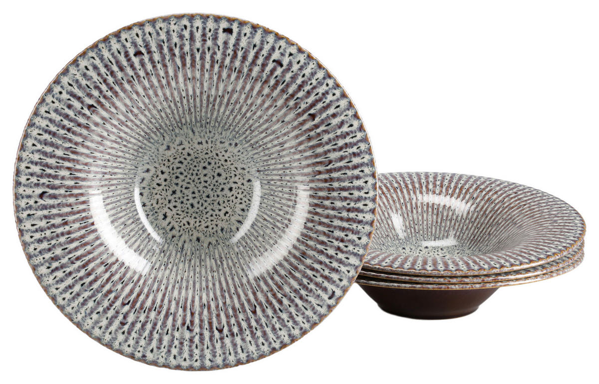 GOURMETTELLER Allegra Magic Sand    - Sandfarben/Schwarz, Basics, Keramik (30,5/6,5cm) - Creatable