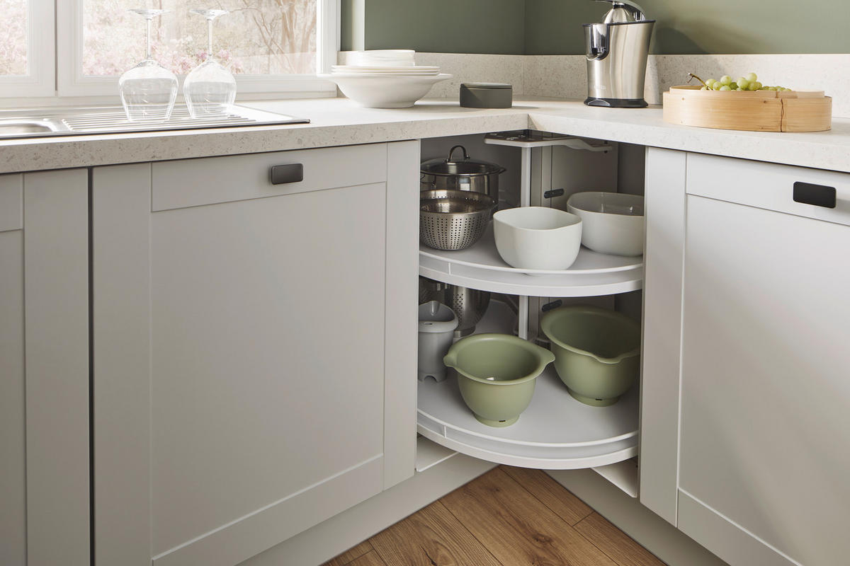 EINBAUKÜCHE   - Hellgrau, Design, Holzwerkstoff - Xora