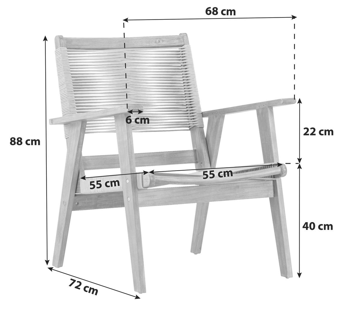 LOUNGEFÅTÖLJ  - brun, Klassisk, trä/textil (68/88/72cm) - Gardenson