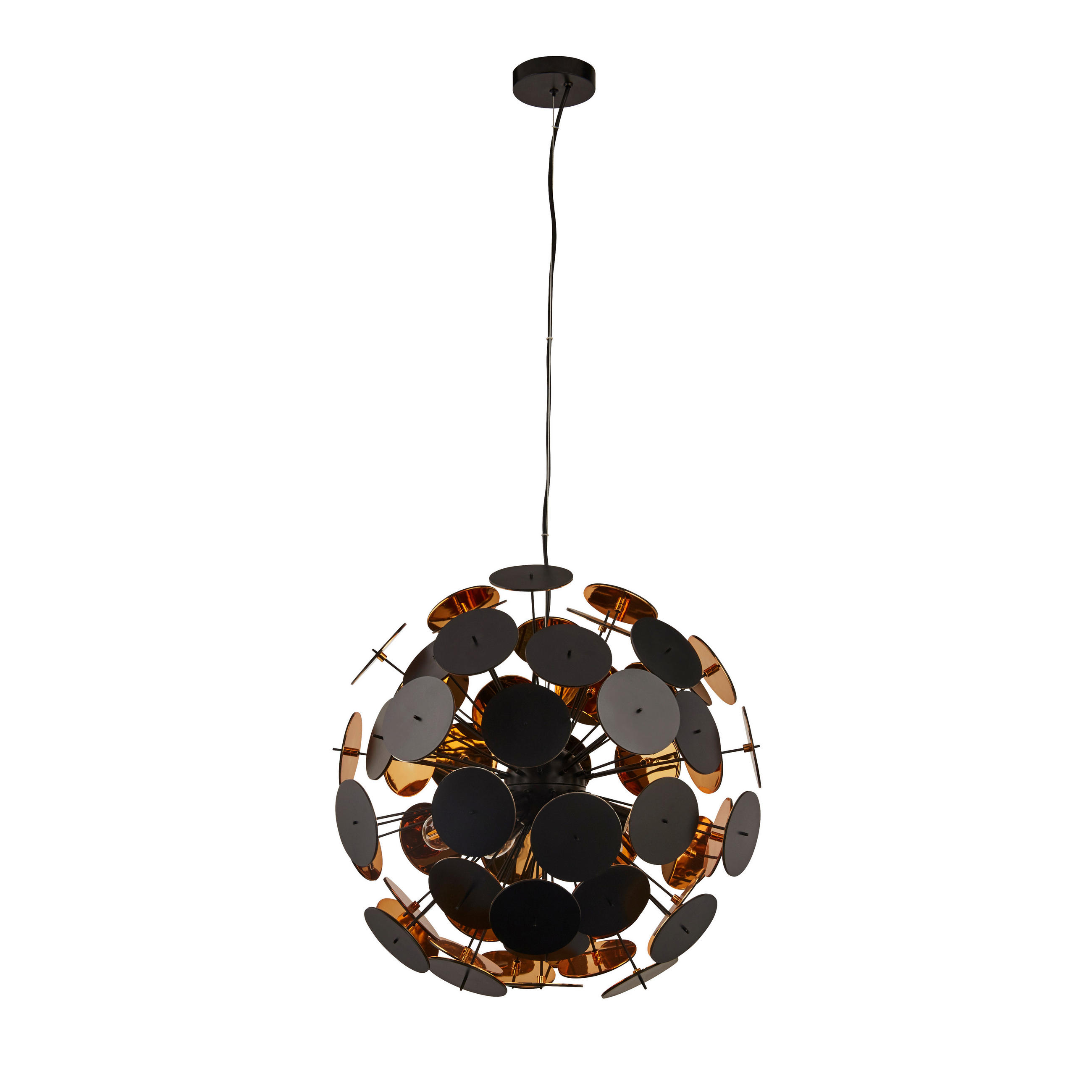 HÄNGELEUCHTE 54/135 cm  - Goldfarben/Schwarz, Design, Metall (54/135cm)