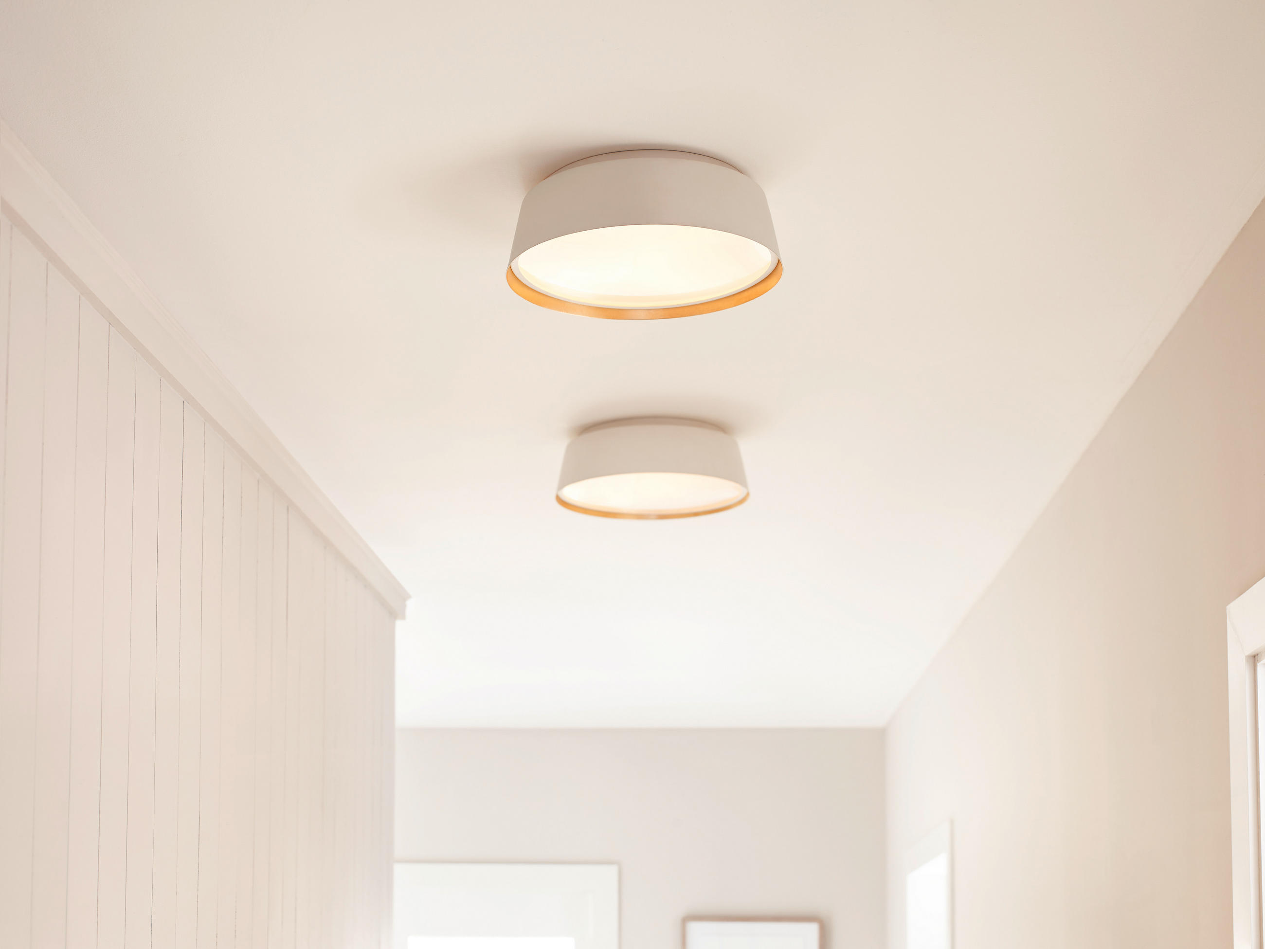 DECKENLEUCHTE Elstead Fe-Asher 36.8/11.9 cm   - Weiß, Basics, Glas/Metall (36.8/11.9cm) - Elstead Lighting