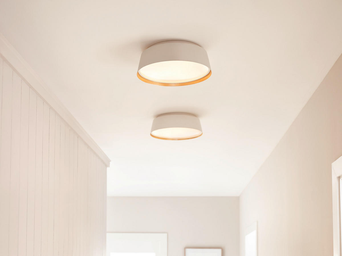 DECKENLEUCHTE  36.8/11.9 cm    - Weiss, Basics, Glas/Metall (36.8/11.9cm) - Elstead Lighting