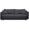 SCHLAFSOFA in Cord Dunkelgrau  - Dunkelgrau/Schwarz, Design, Kunststoff/Textil (250/92/105cm) - Carryhome