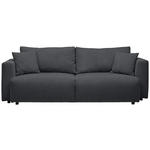 SCHLAFSOFA in Cord Dunkelgrau  - Dunkelgrau/Schwarz, Design, Kunststoff/Textil (250/92/105cm) - Carryhome