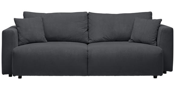 SCHLAFSOFA in Cord Dunkelgrau  - Dunkelgrau/Schwarz, Design, Kunststoff/Textil (250/92/105cm) - Carryhome