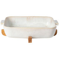 AUFLAUFFORM Holz, Keramik Feinsteinzeug  - Eichefarben/Beige, Basics, Holz/Keramik (40/30/12,6cm) - Costa Nova