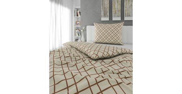 BETTWÄSCHE Flanell 140/200 cm  - Creme/Braun, KONVENTIONELL, Textil (140/200cm) - Esposa