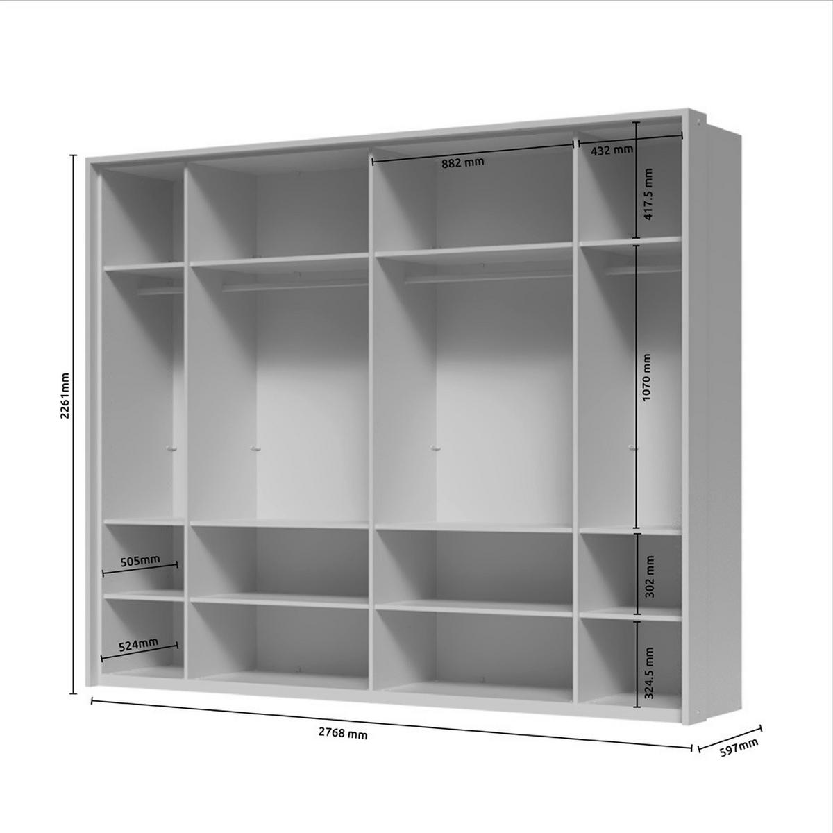 ORMAR SA KLASIČNIM VRATIMA   - Dizajnerski, pločasti materijal/plastika (277/226/60cm)
