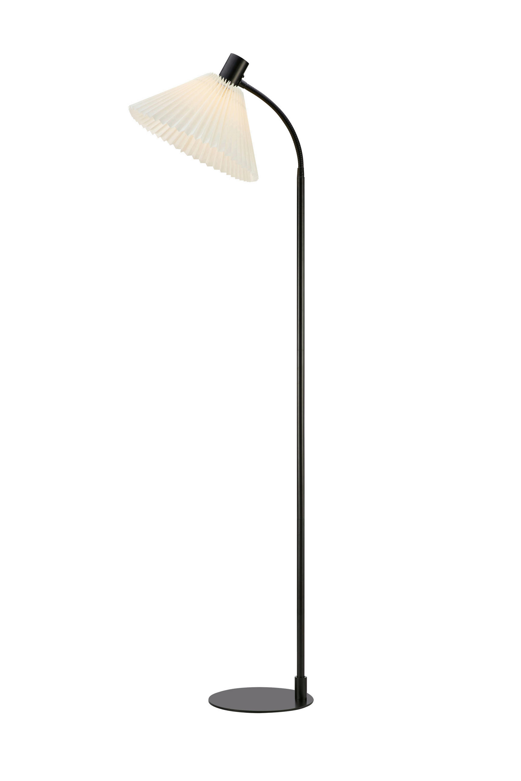 STEHLEUCHTE 32/44,5/145 cm    - Schwarz/Weiß, Basics, Textil/Metall (32/44,5/145cm) - Markslöjd