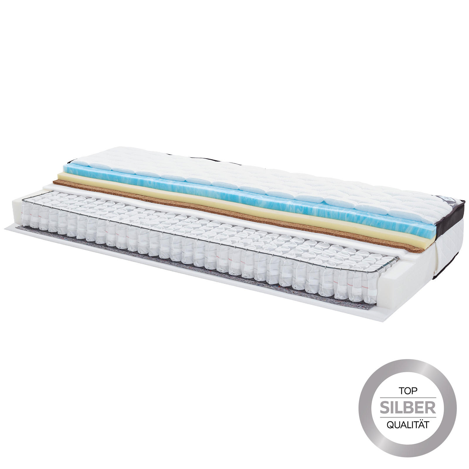 Taschenfederkernmatratze Pluma Coco 80x200cm Fest