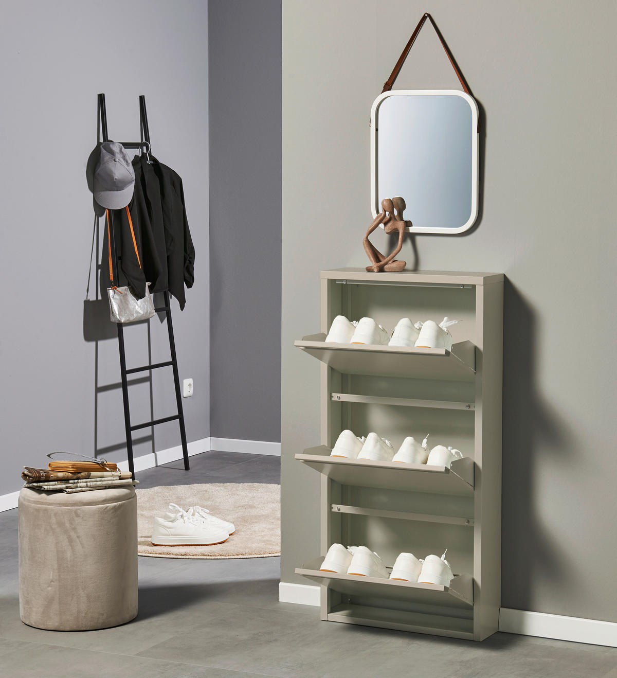 SCHUHKIPPER  in 51/104/16 cm  - Kaschmir, MODERN, Metall (51/104/16cm) - Boxxx