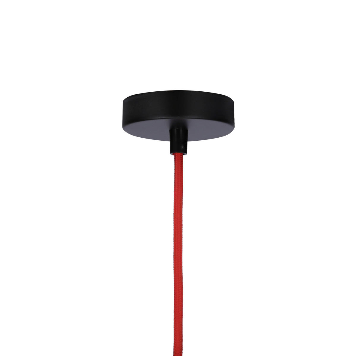 PENDELLEUCHTE 14.5/14.5/90 cm  - Transparent/Rot, Trend, Glas/Metall (14.5/14.5/90cm)