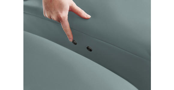 3-SITZER-SOFA Latina in Echtleder Blau   - Blau/Alufarben, Design, Leder/Metall (190/82/99cm) - Dieter Knoll