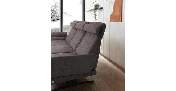 ECKSOFA  in Flachgewebe Greige  176-217/279-327 cm  - Greige/Schwarz, Design, Textil/Metall (176-217/279-327cm) - Dieter Knoll