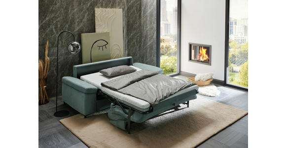 SCHLAFSOFA Mikrofaser Grau  - Schwarz/Grau, KONVENTIONELL, Textil/Metall (212/87/103cm) - Dieter Knoll