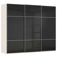 SCHWEBETÜRENSCHRANK 301/223/68 cm 3-türig Schwarz, Champagner  - Champagner/Alufarben, KONVENTIONELL, Glas/Holzwerkstoff (301/223/68cm) - Novel