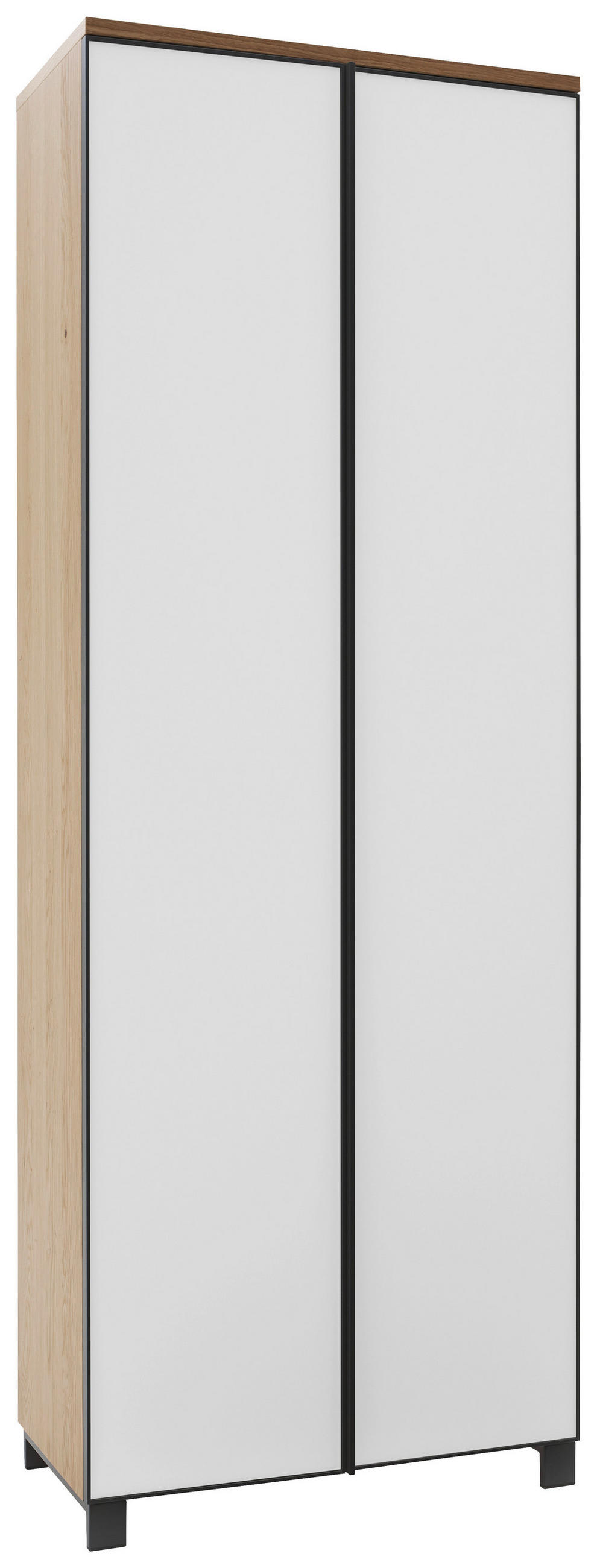 Dieter Knoll Garderobenschrank Anthrazit, Weiß, Eiche 70x193x37 cm