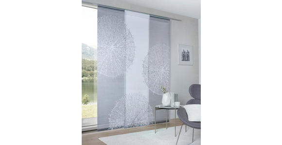 FLÄCHENVORHANG in Grau transparent - Grau, Design, Textil (60/245cm) - Novel