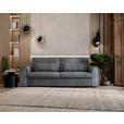 SCHLAFSOFA in Cord, Feincord Dunkelgrau  - Dunkelgrau/Schwarz, KONVENTIONELL, Kunststoff/Textil (240/83/116cm) - Carryhome