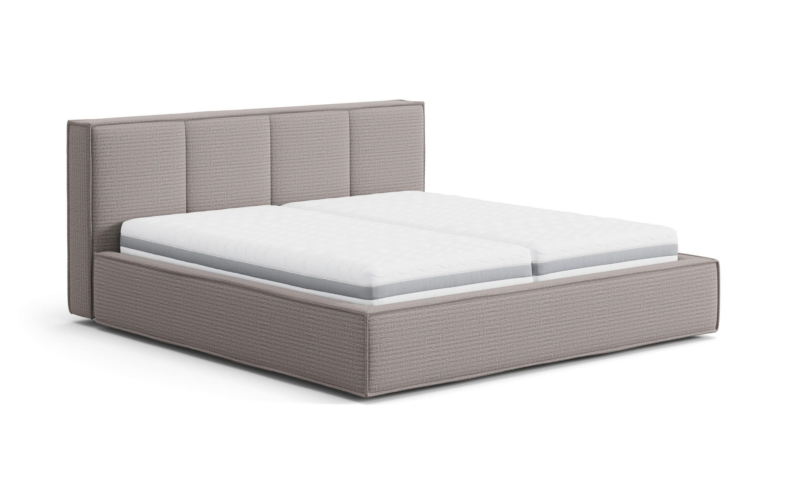 KÁRPITOZOTT ÁGY 160/200 cm  szürke  - fekete/antracit, Basics, faalapú anyag/textil (160/200cm) - Carryhome