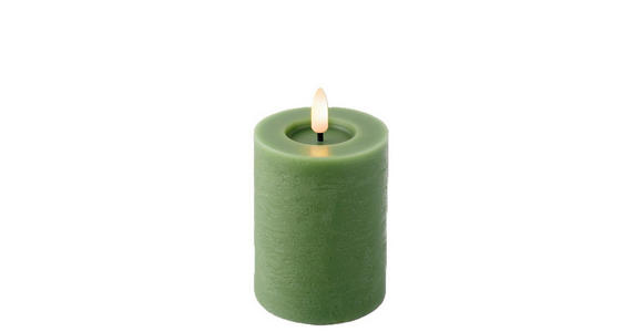 LED-KERZE 7/11,2 cm - Dunkelgrün, Basics, Kunststoff/Paraffin (7/11,2cm) - Ambia Home