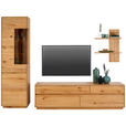 WOHNWAND in Kernbuche 267/205/50 cm - Kernbuche, Natur, Glas/Holz (267/205/50cm) - Cantus
