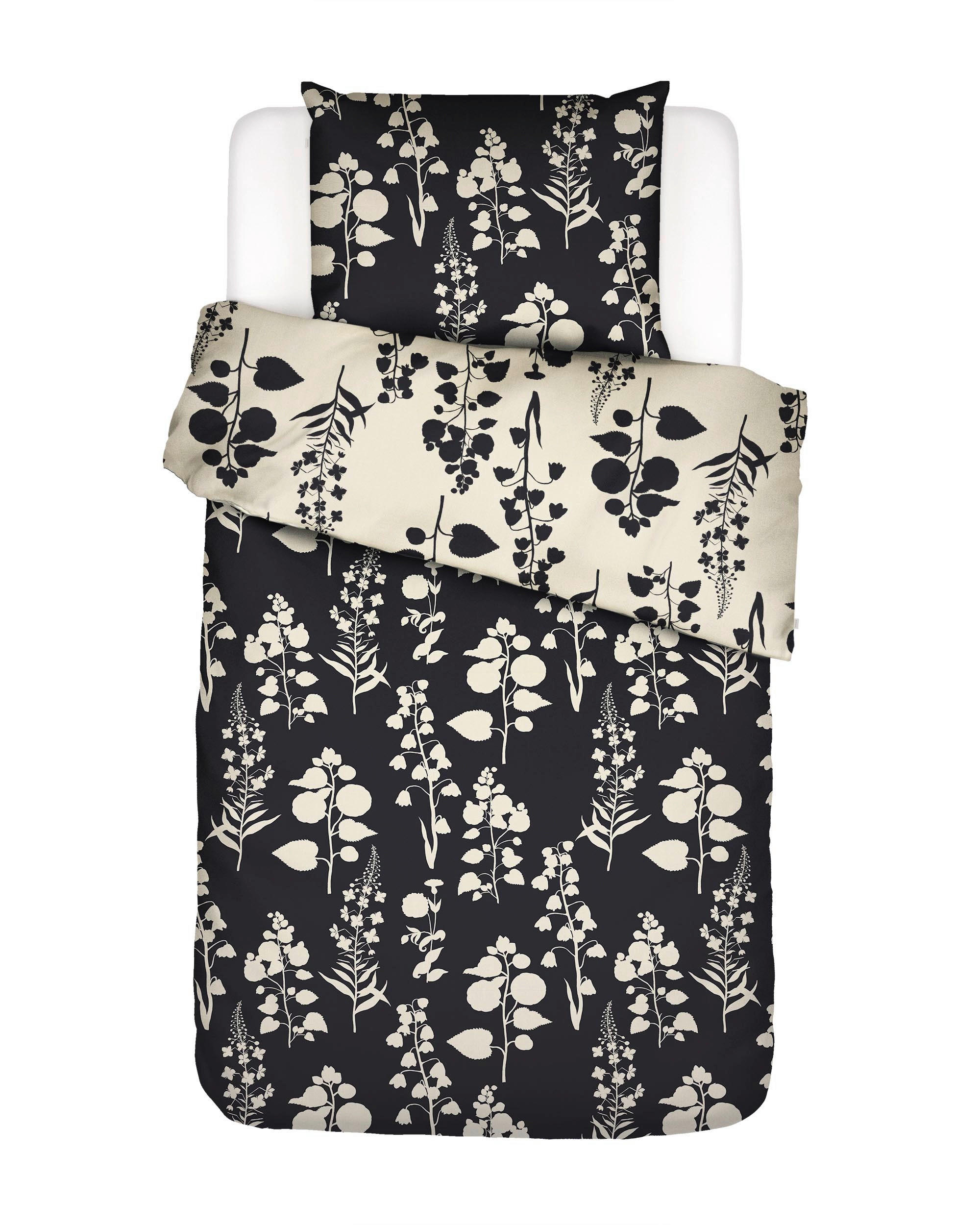 BETTWÄSCHE LIVA Satin 155/220 cm  - Anthrazit, KONVENTIONELL, Textil (155/220cm) - Essenza