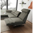 ECKSOFA in Flachgewebe Grün  176-217/259-307 cm  - Schwarz/Grün, Design, Textil/Metall (176-217/259-307cm) - Dieter Knoll