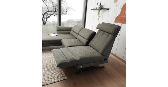 ECKSOFA in Flachgewebe Grün 176-217/259-307 cm - Schwarz/Grün, Design, Textil/Metall (176-217/259-307cm) - Dieter Knoll