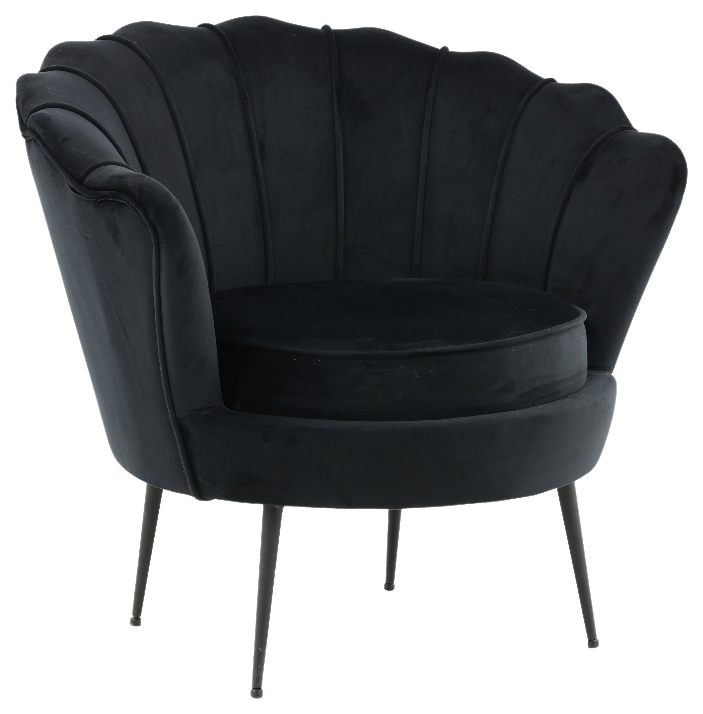 FÅTÖLJ i metall svart  - svart, Design, metall (83/76/77cm) - Livetastic