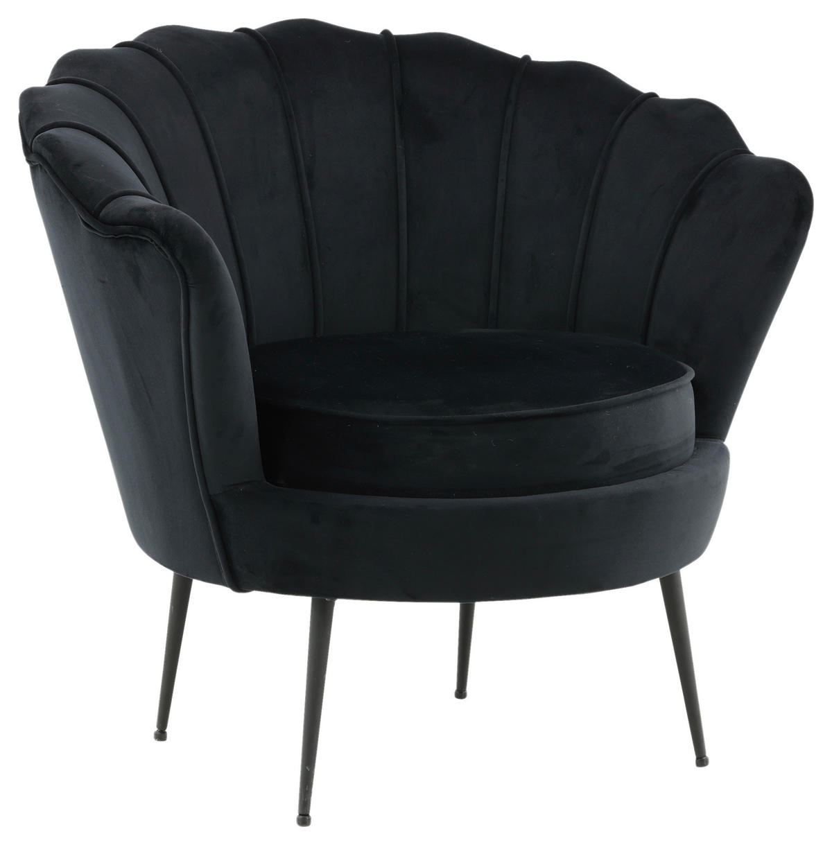 SESSEL in Schwarz  - Schwarz, Design, Metall (83/76/77cm) - Livetastic