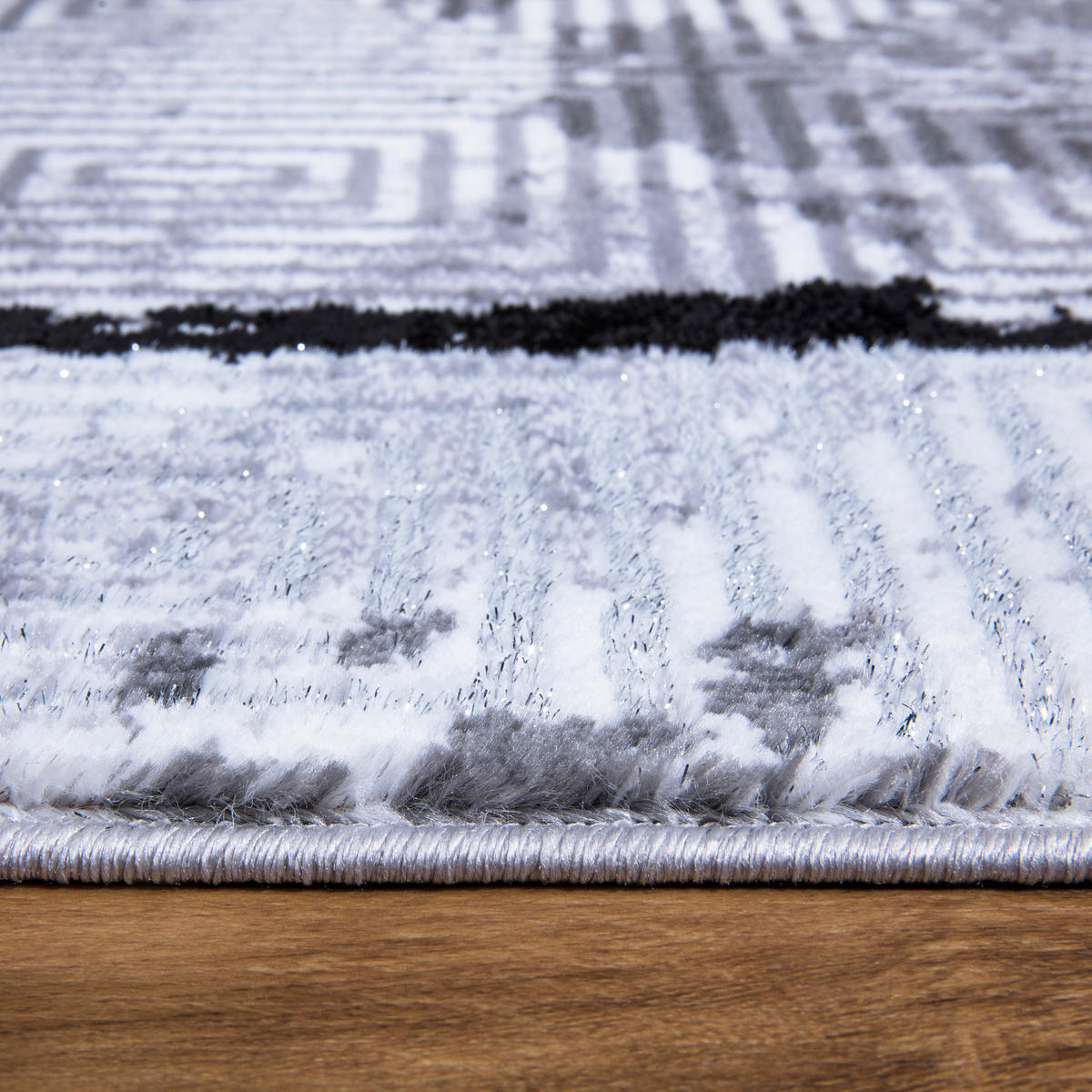 WEBTEPPICH 120/170 cm Eleysa Grau, Schwarz  - Schwarz/Grau, LIFESTYLE, Textil (120/170cm)