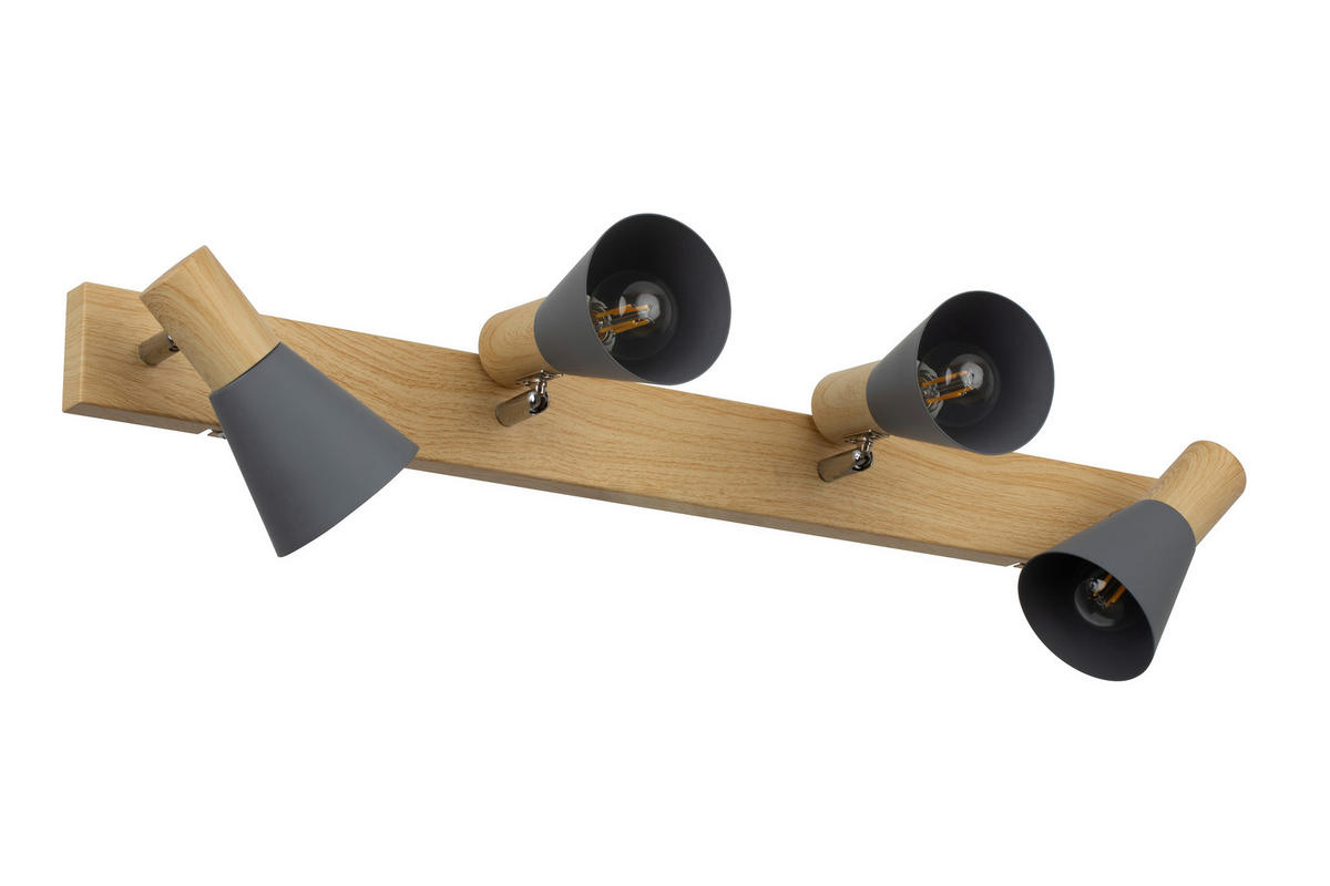 DECKENLEUCHTE    67/11,5/12,5 cm  - Grau, Trend, Metall (67/11,5/12,5cm) - Novel